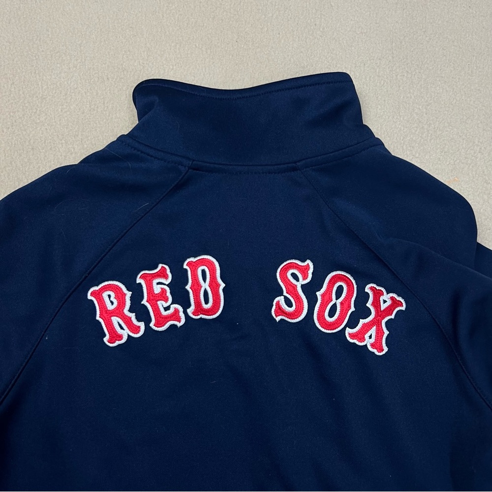 Nike Boston Red Sox Jacket Women Small Blue Full Zip Sewn Letters Long Sleeves - Picture 10 of 11